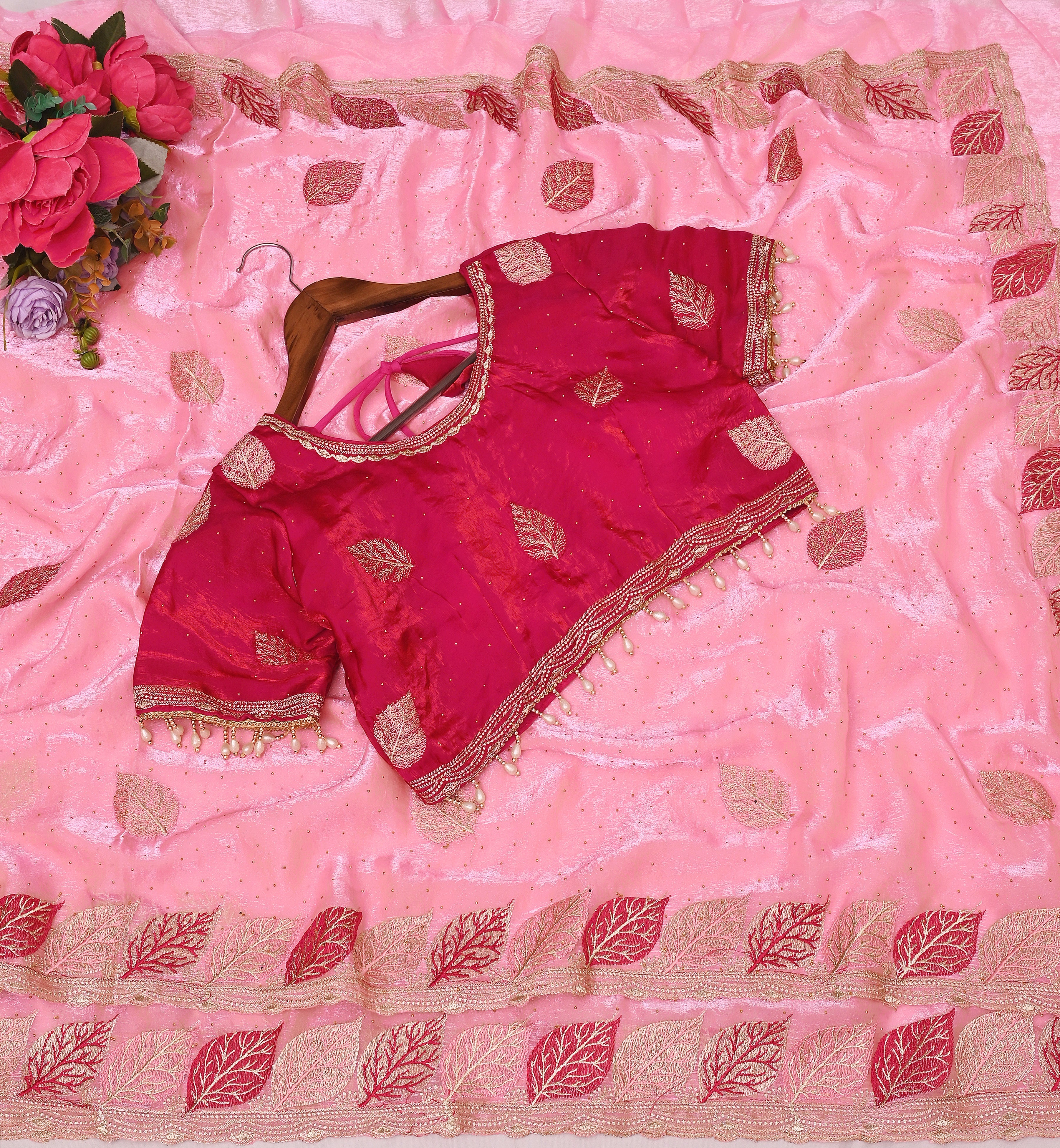 PALLU MULTI EMBROIDERY WORK WITH SEQUENCE BUTTI SAREE AT WHOLESALE PRICE