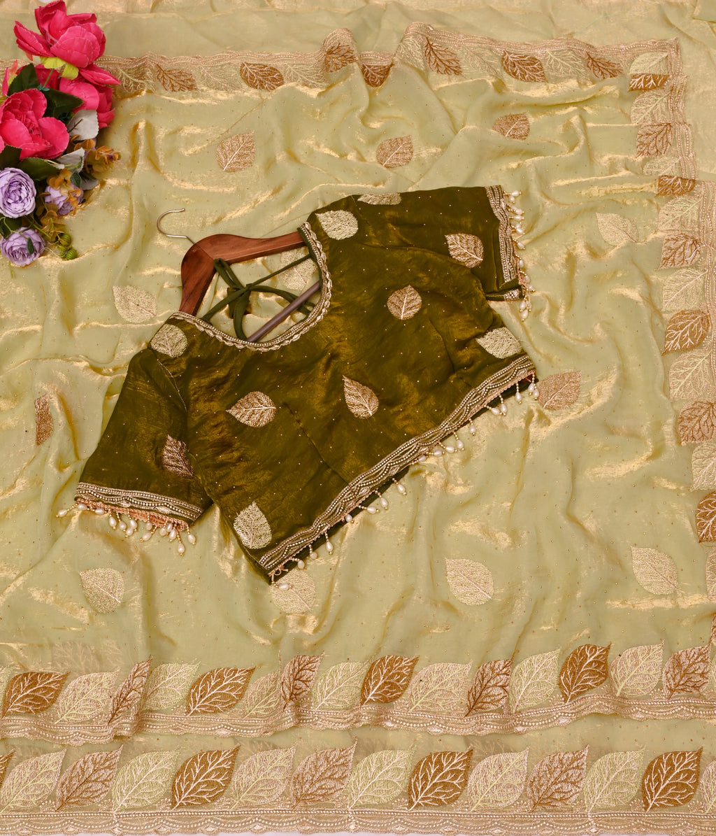 PALLU MULTI EMBROIDERY WORK WITH SEQUENCE BUTTI SAREE AT WHOLESALE PRICE