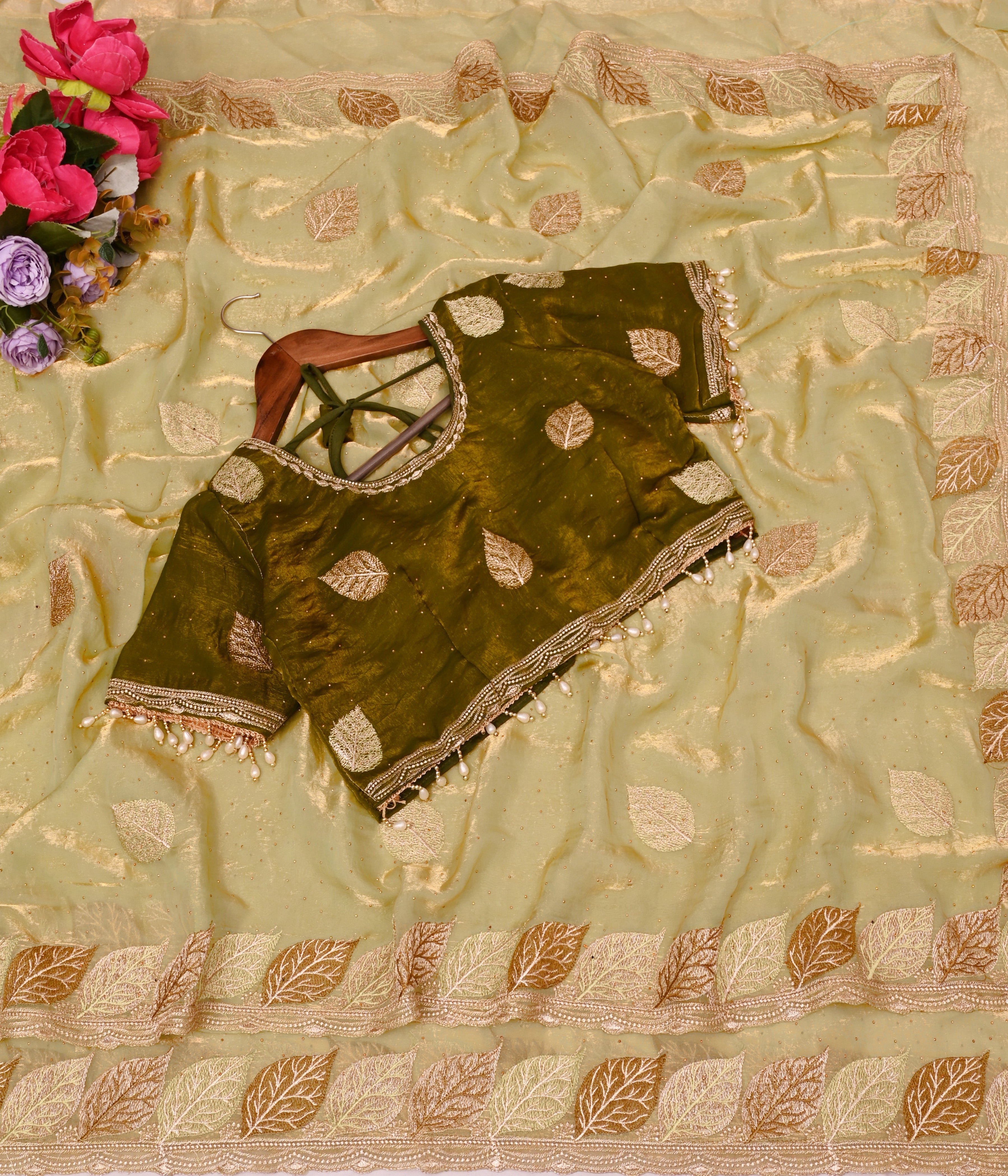 PALLU MULTI EMBROIDERY WORK WITH SEQUENCE BUTTI SAREE AT WHOLESALE PRICE