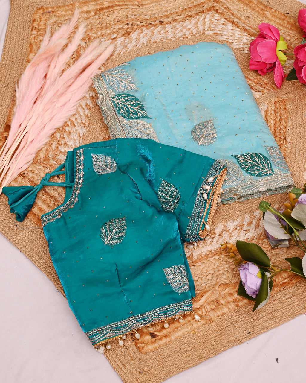 PALLU MULTI EMBROIDERY WORK WITH SEQUENCE BUTTI SAREE AT WHOLESALE PRICE