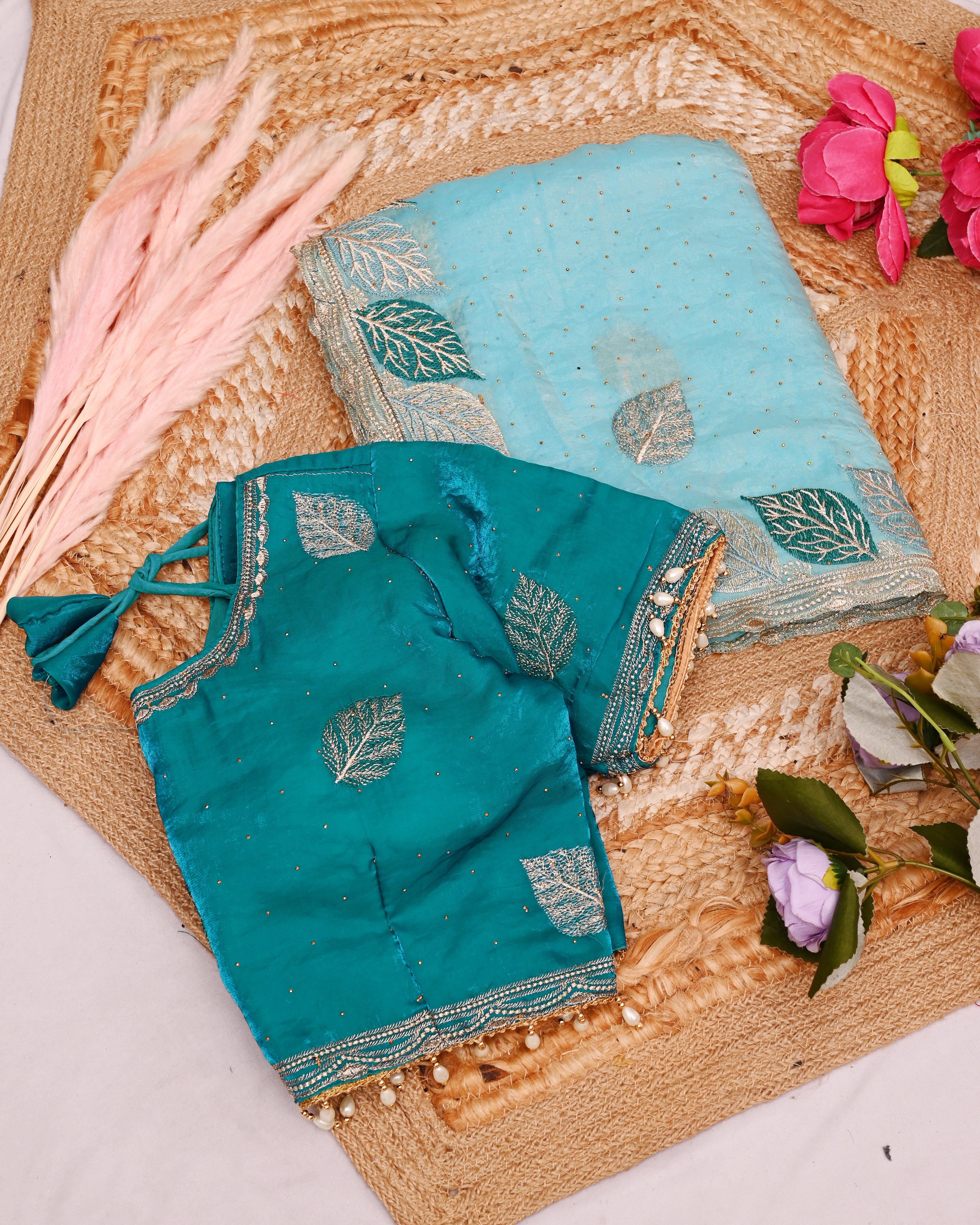 PALLU MULTI EMBROIDERY WORK WITH SEQUENCE BUTTI SAREE AT WHOLESALE PRICE