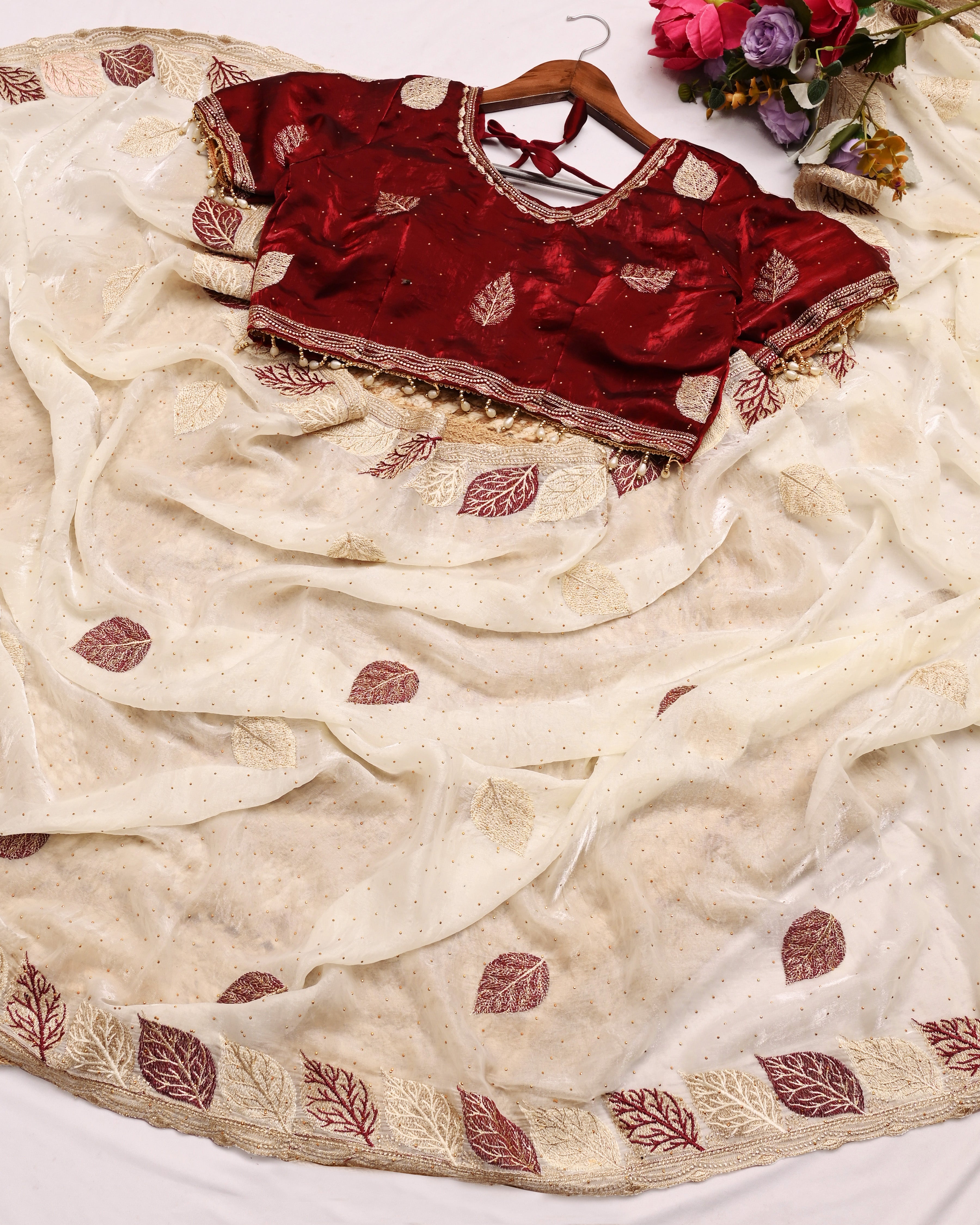 PALLU MULTI EMBROIDERY WORK WITH SEQUENCE BUTTI SAREE AT WHOLESALE PRICE