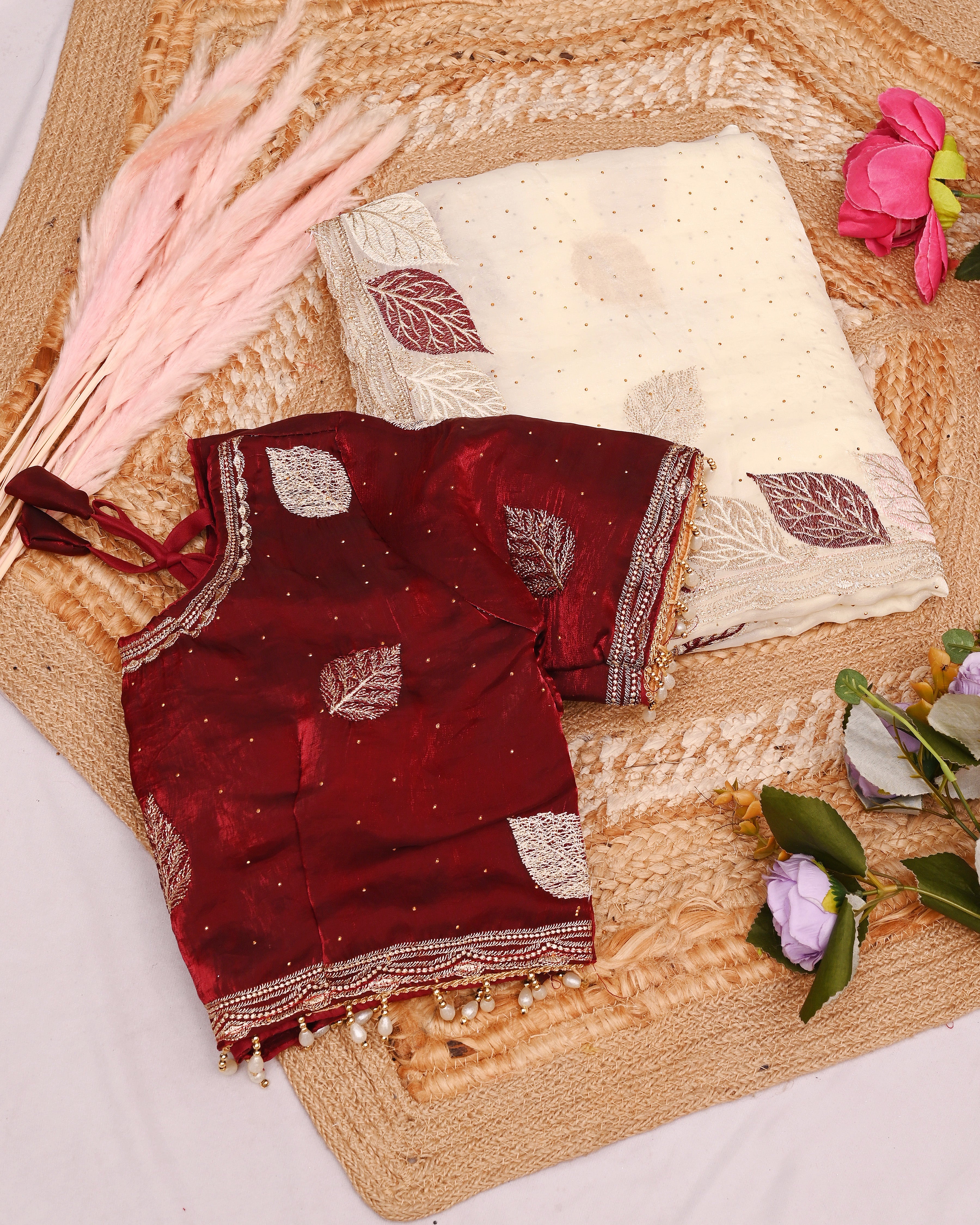 PALLU MULTI EMBROIDERY WORK WITH SEQUENCE BUTTI SAREE AT WHOLESALE PRICE
