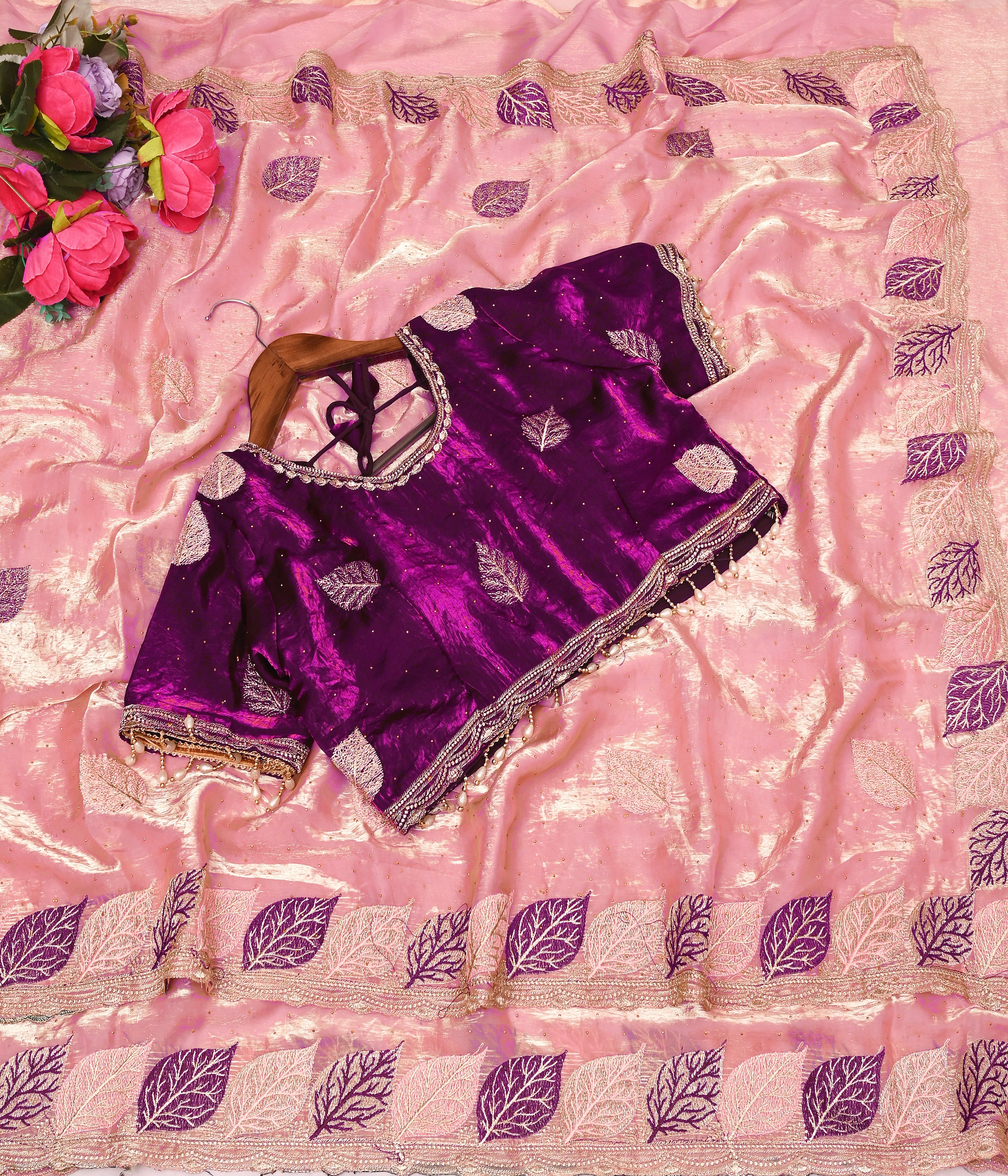 PALLU MULTI EMBROIDERY WORK WITH SEQUENCE BUTTI SAREE AT WHOLESALE PRICE