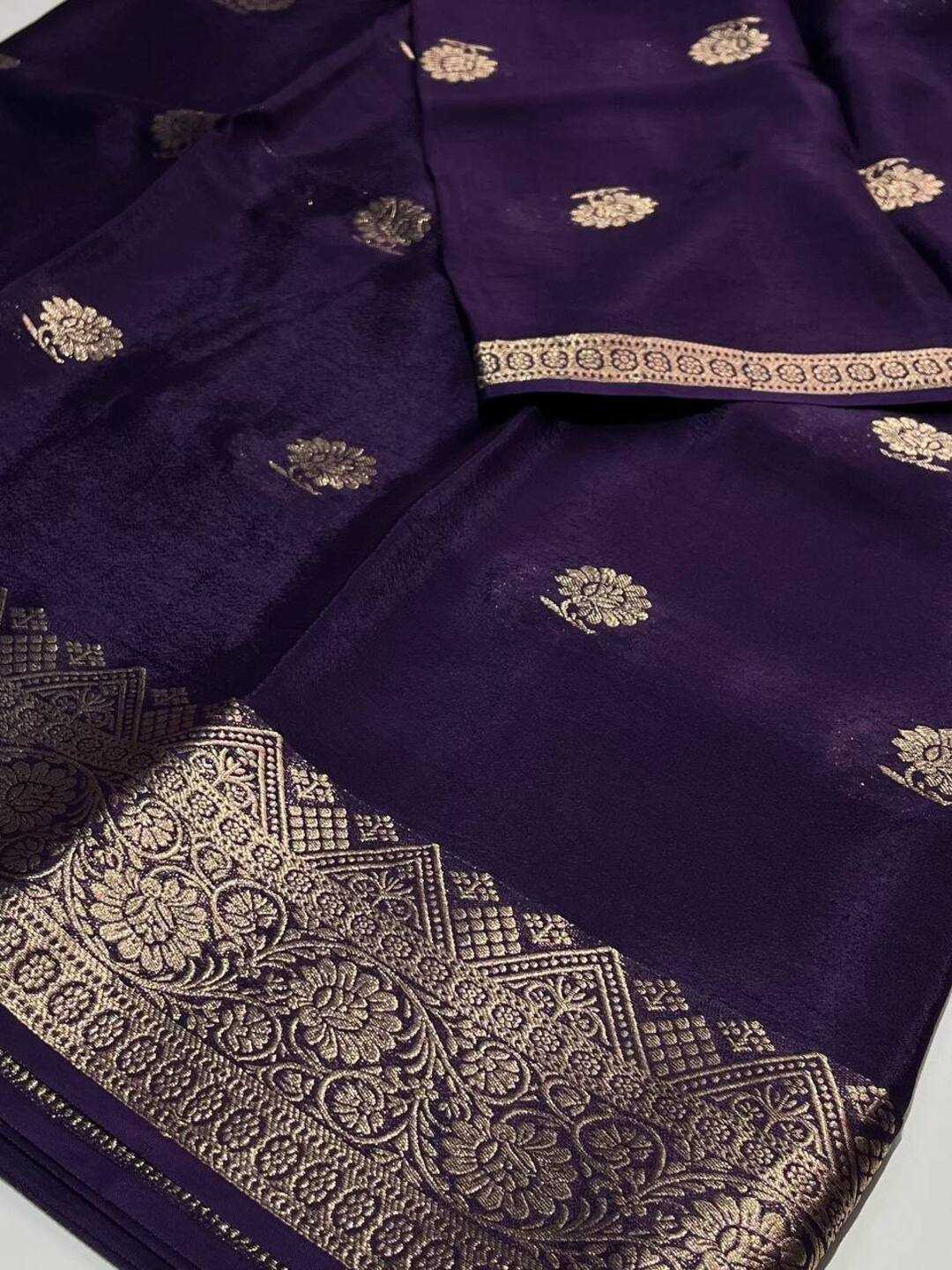 Purple Chiffon Saree