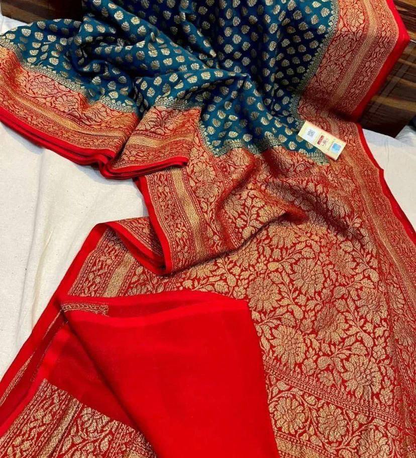 RICH ZARI WOOVEN PALLU PAIRS WITH FANCY SAREE