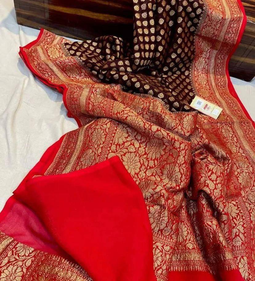 RICH ZARI WOOVEN PALLU PAIRS WITH FANCY SAREE