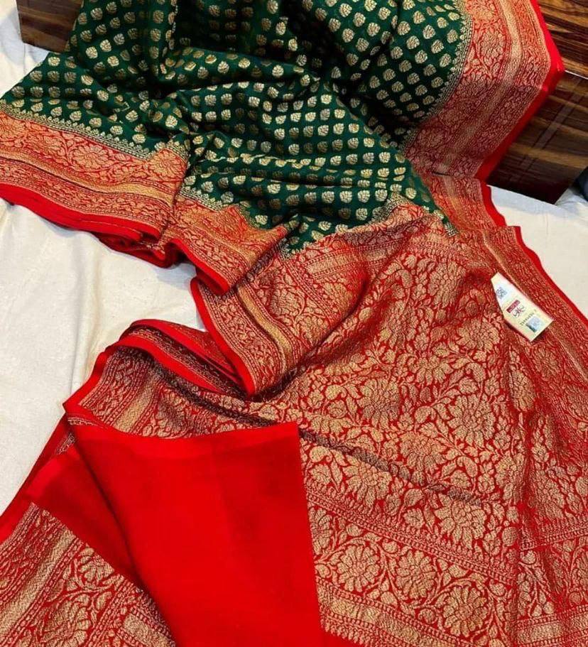 RICH ZARI WOOVEN PALLU PAIRS WITH FANCY SAREE