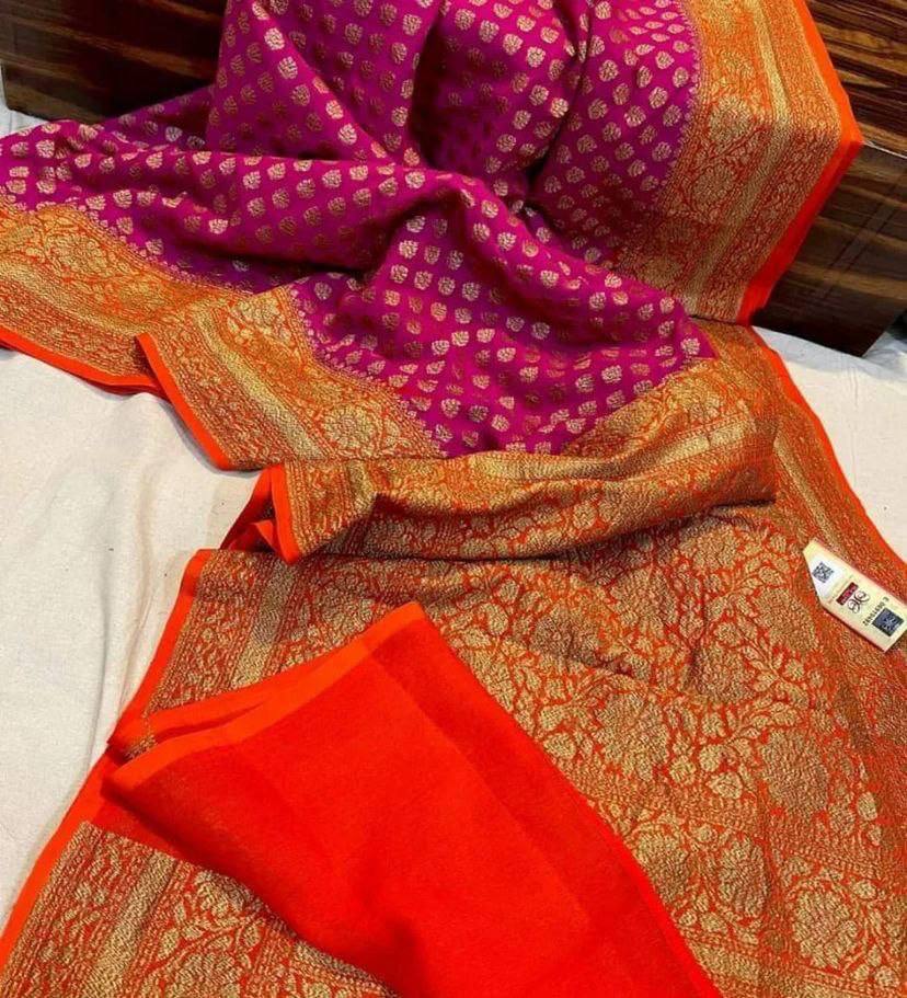 RICH ZARI WOOVEN PALLU PAIRS WITH FANCY SAREE