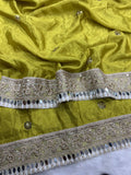 SOFT CHINON SEQUINS AND DORI EMBROIDERY SAREE