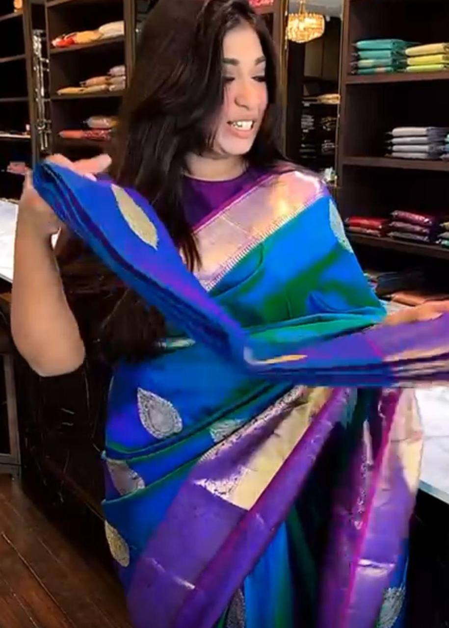 Peacock Shaded Saree