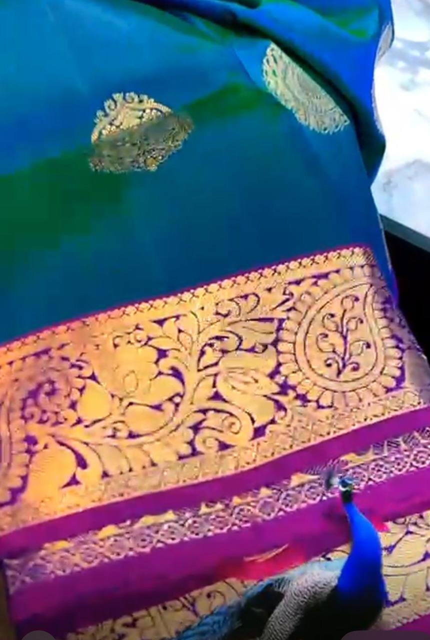 Peacock Shaded Saree