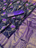BEAUTIFUL TWO TONE ZARI WEAVING SAREE