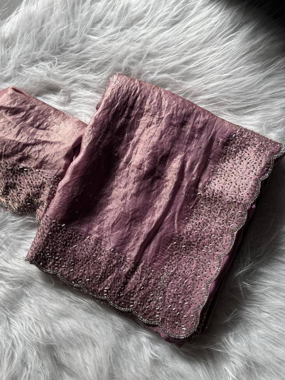 AlONG WITH CUT DANA REAL ORGINAL DIMAOND ZARKHAND WORK WITH CUT WORK PANEL BEAUTIFUL BLOUSE BELT