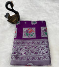 Paithani  purpul Silk Saree With Zari Weaving Work Indian Paithani Saree