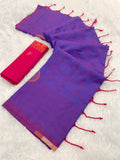 *✨ Elegant Two-Tone purple Banarasi Handloom Silk Saree ✨*