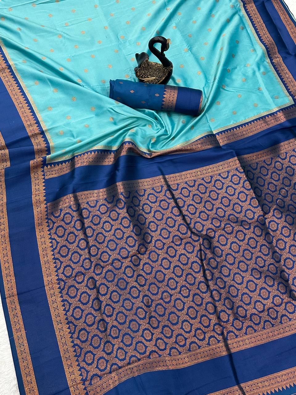 Beleaguer Royal Soft Banarasi Silk Saree With Demanding Blouse Piece