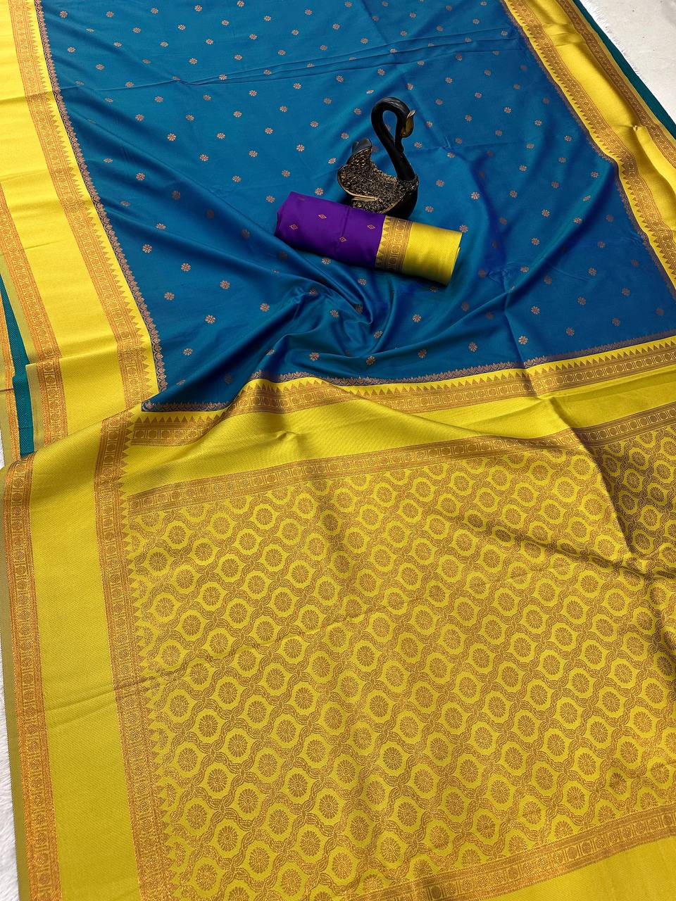 Beleaguer Royal Soft Banarasi Silk Saree With Demanding Blouse Piece