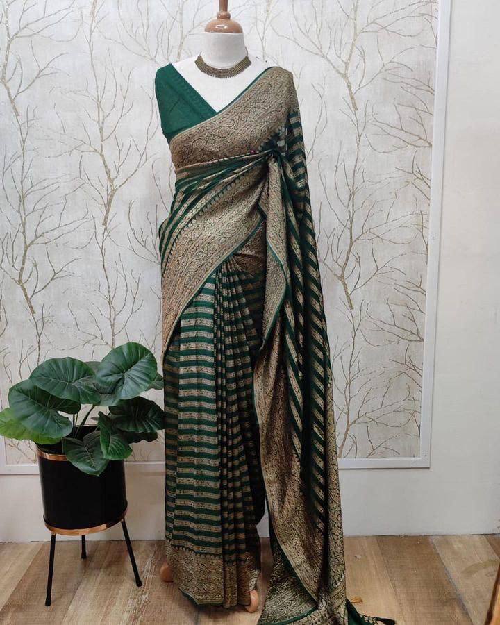 Pure Soft Khadi Georgette Silk Saree