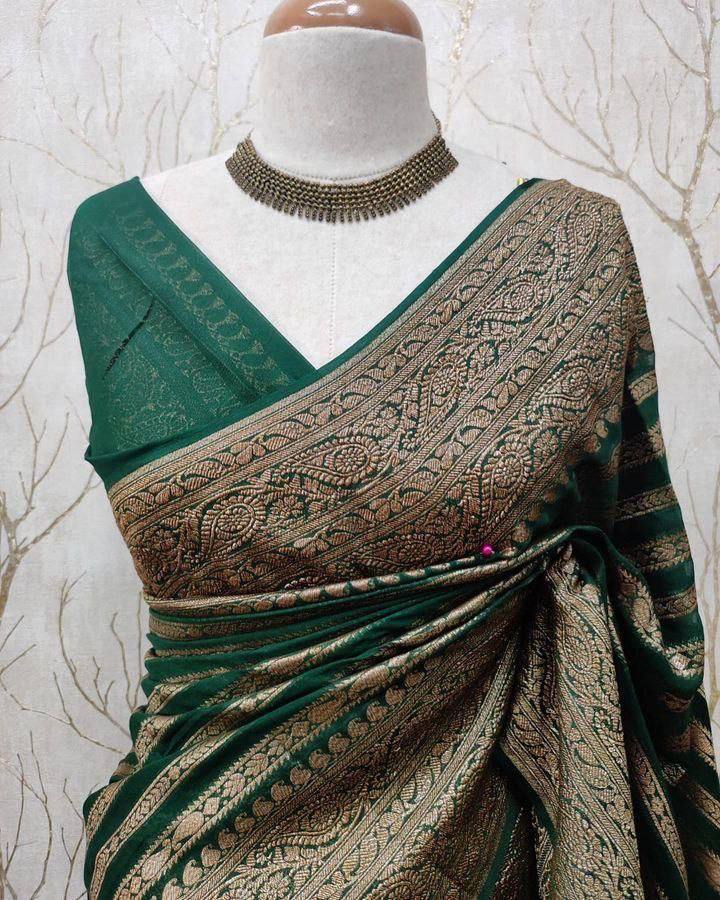 Pure Soft Khadi Georgette Silk Saree
