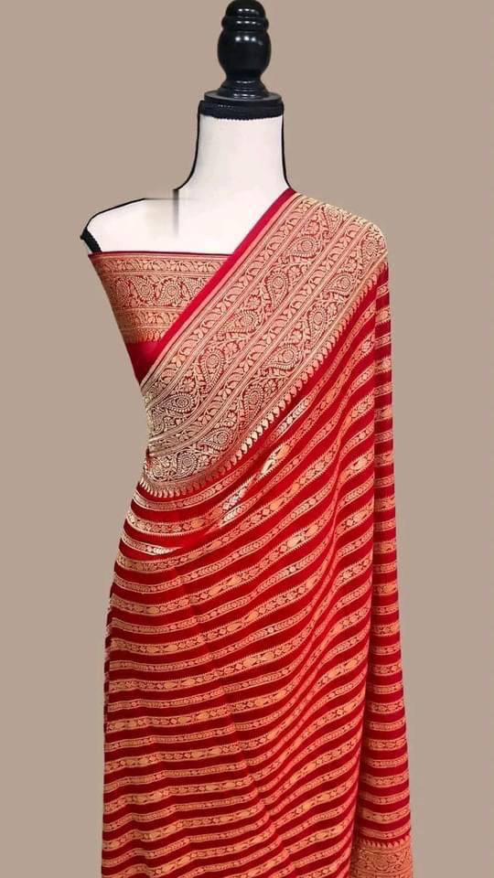 Pure Soft Khadi Georgette Silk Saree