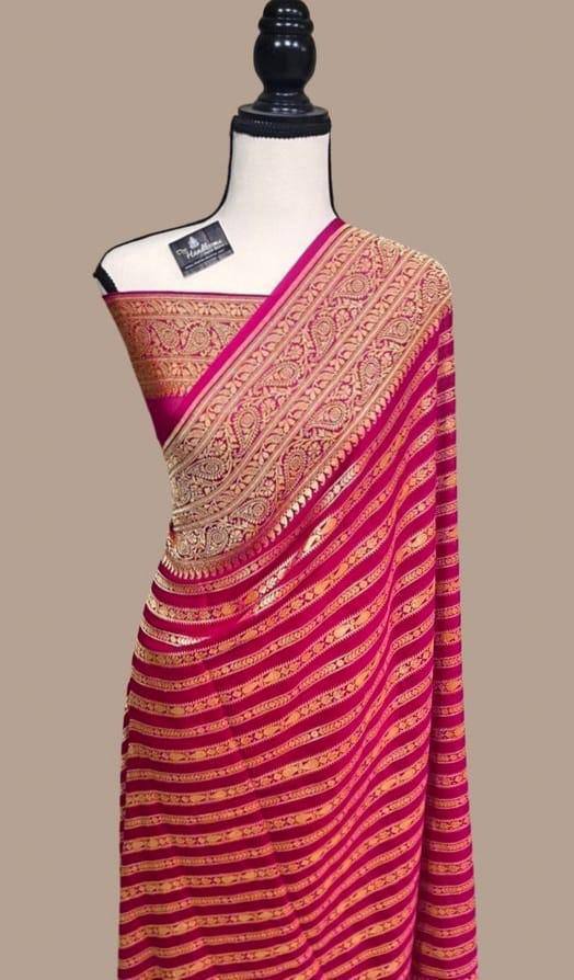 Pure Soft Khadi Georgette Silk Saree