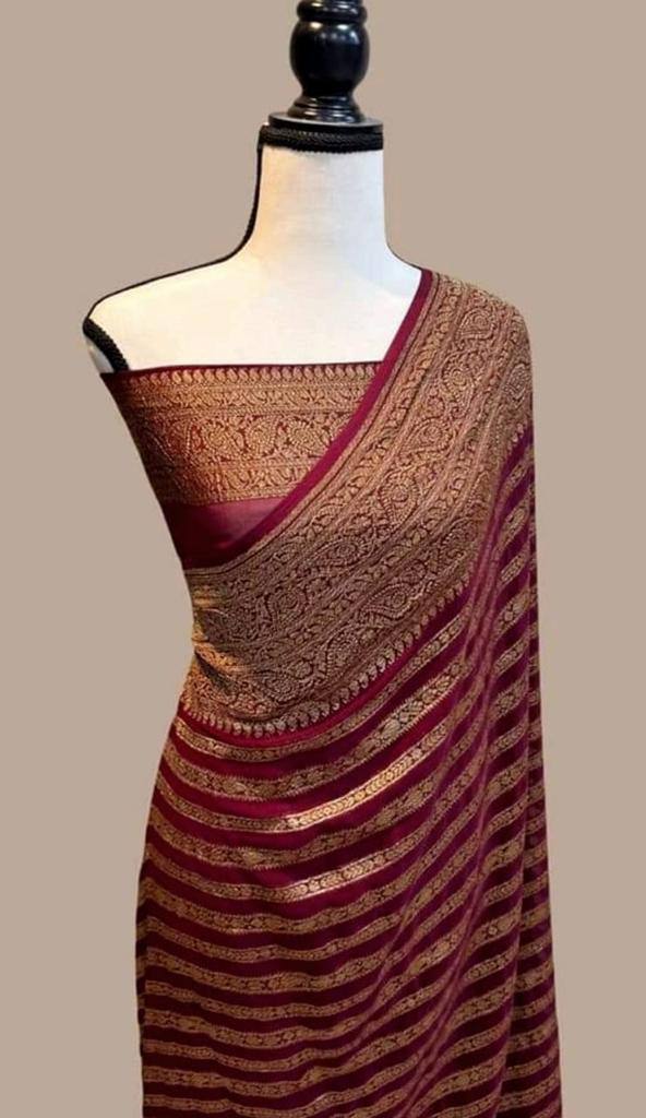 Pure Soft Khadi Georgette Silk Saree
