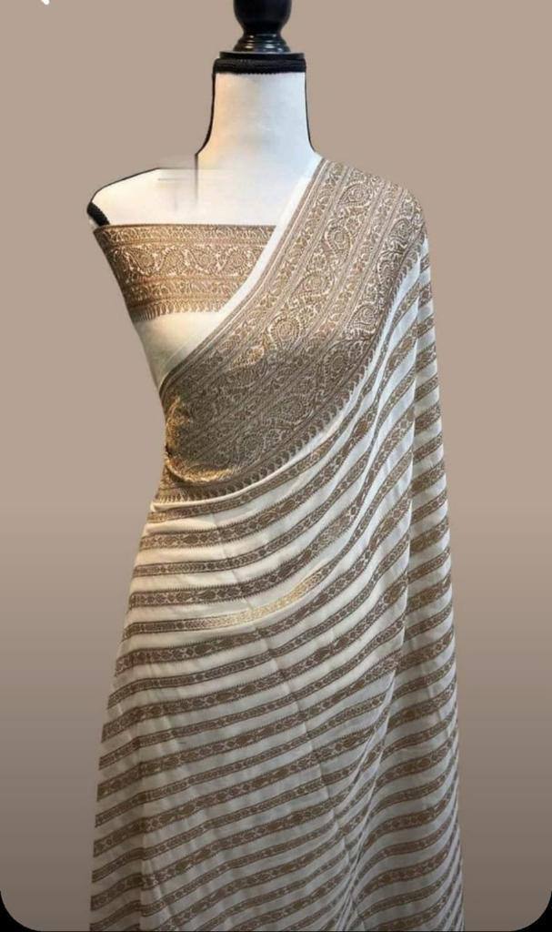 Pure Soft Khadi Georgette Silk Saree