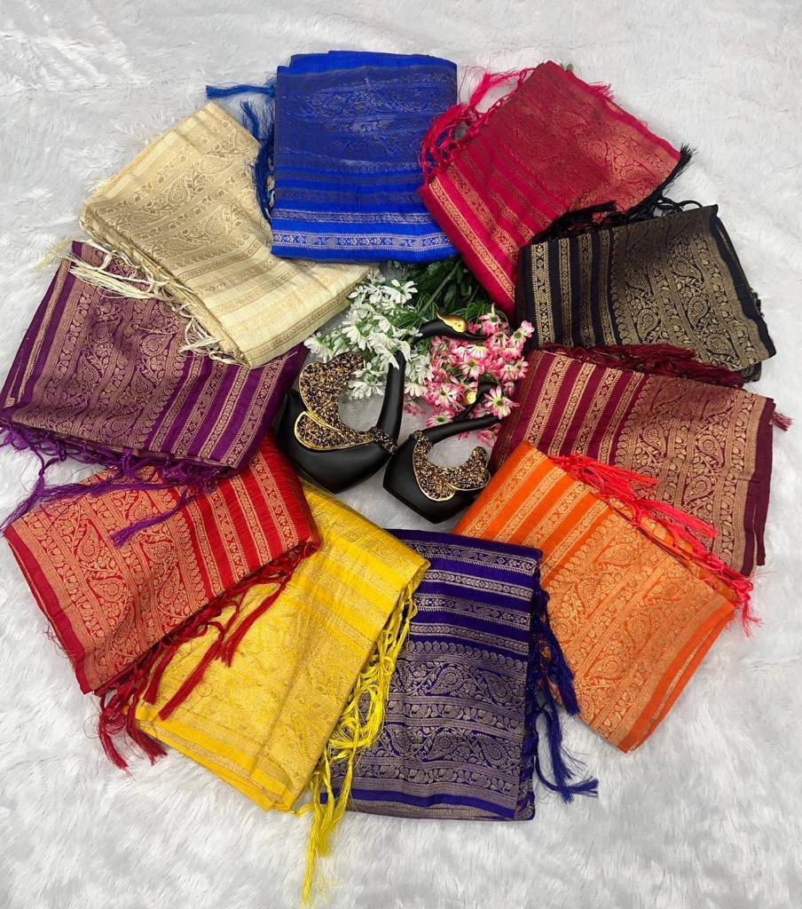 Pure Soft Khadi Georgette Silk Saree