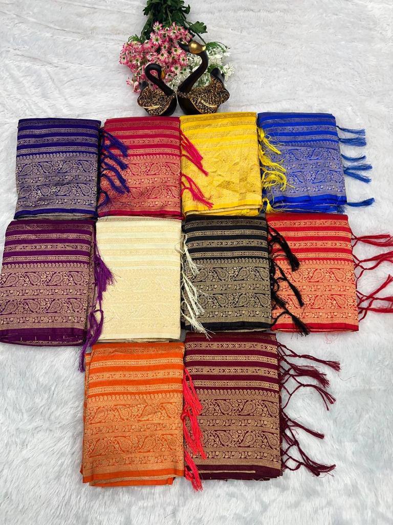 Pure Soft Khadi Georgette Silk Saree