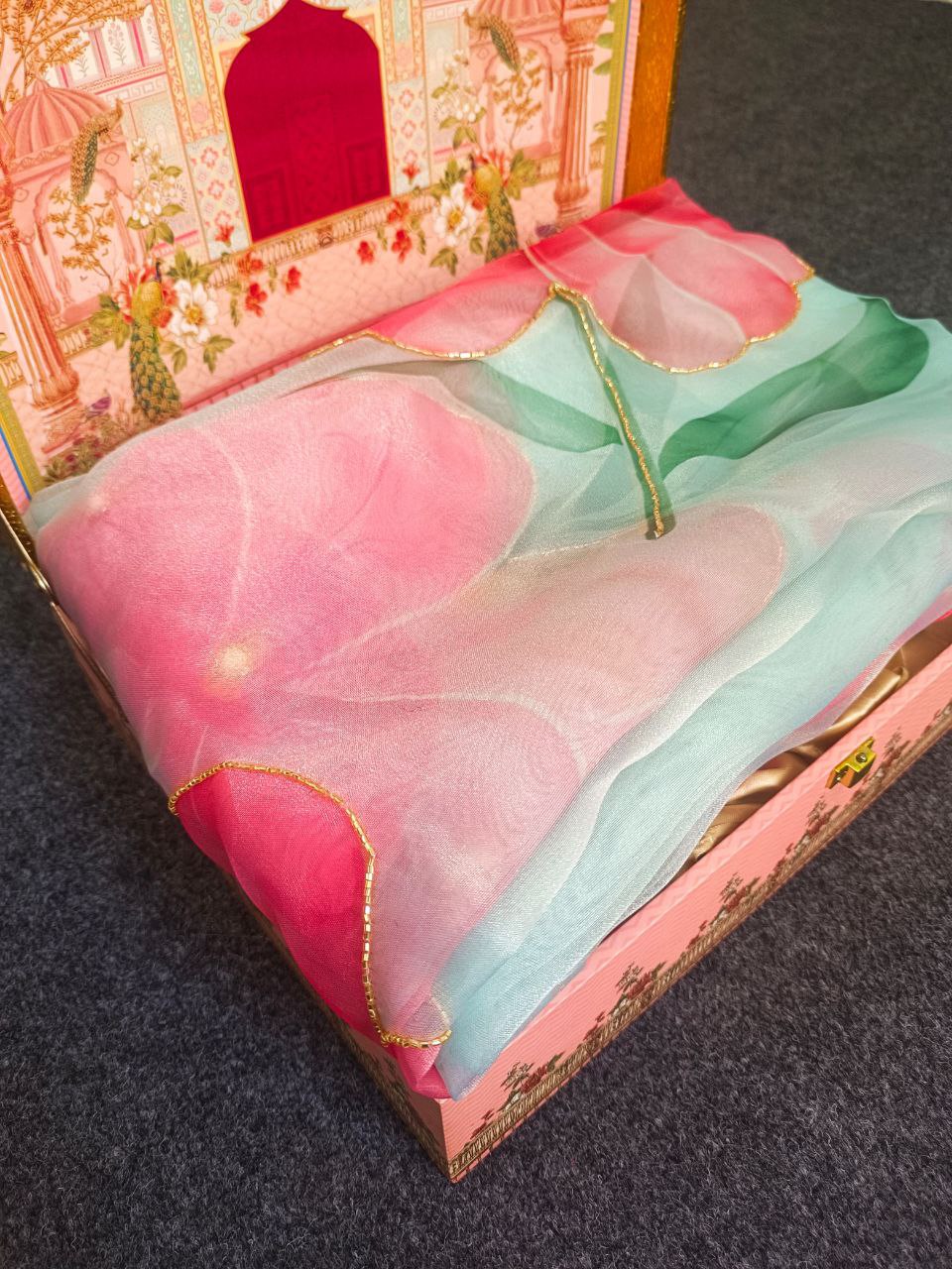 Digital Print Bollywood Organza Saree