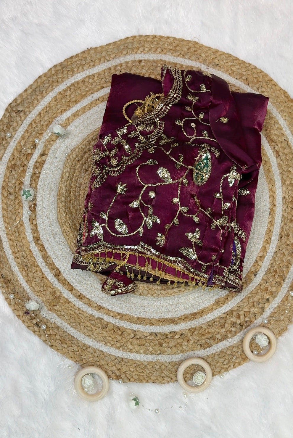 Royal Red Embroidered Designer Saree with Elegant Zari Work