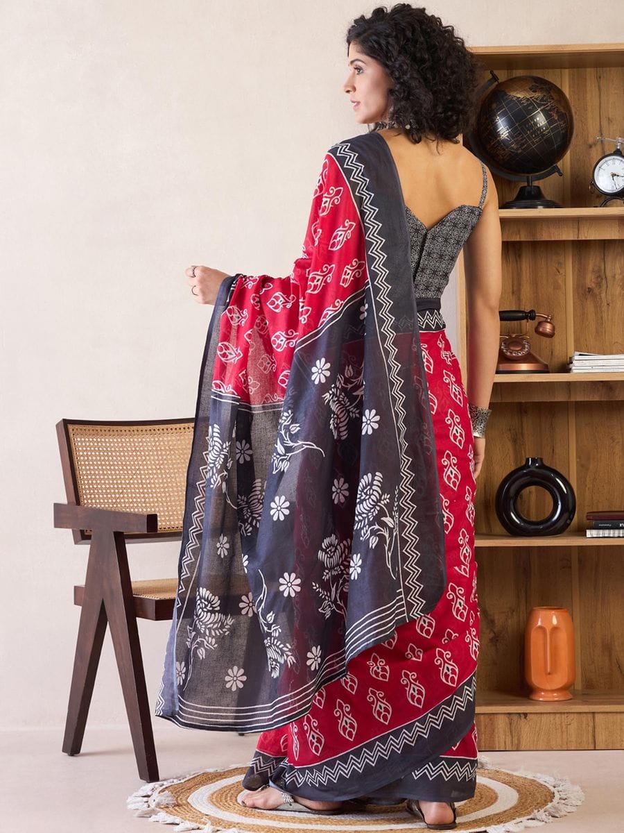 New One Minute Ready To Wear Pure Soft Mul Cotton Silk Parrot Saree With Pocket Along With Running Unstiched Blouse Piece