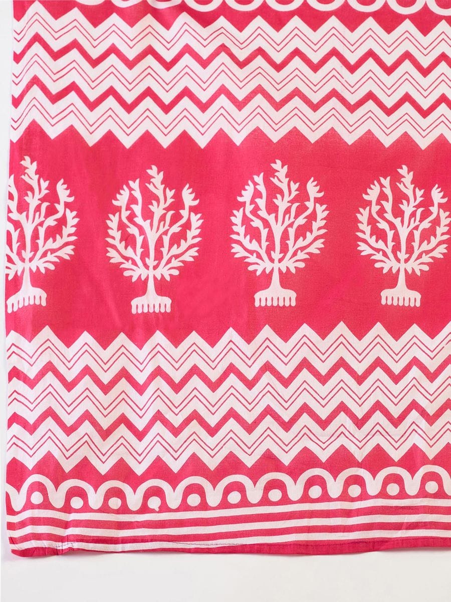 New One Minute Ready To Wear Pure Soft Mul Cotton Silk Rani Pink Saree With Pocket Along With Running Unstiched Blouse Piece