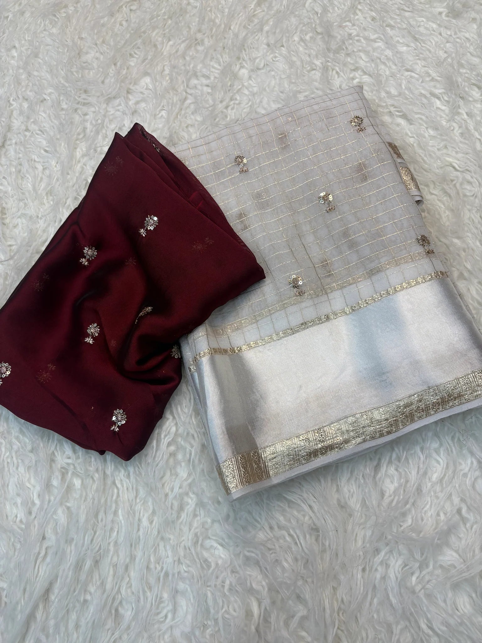 Captivating Festive Wear Pure Viscose Georgette Sequence Work Fancy Designer Saree With Contrast Blouse Piece