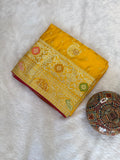 Ethnic Queen Designer Yellow Saree with Rich Pallu and Classic Cultural Grace