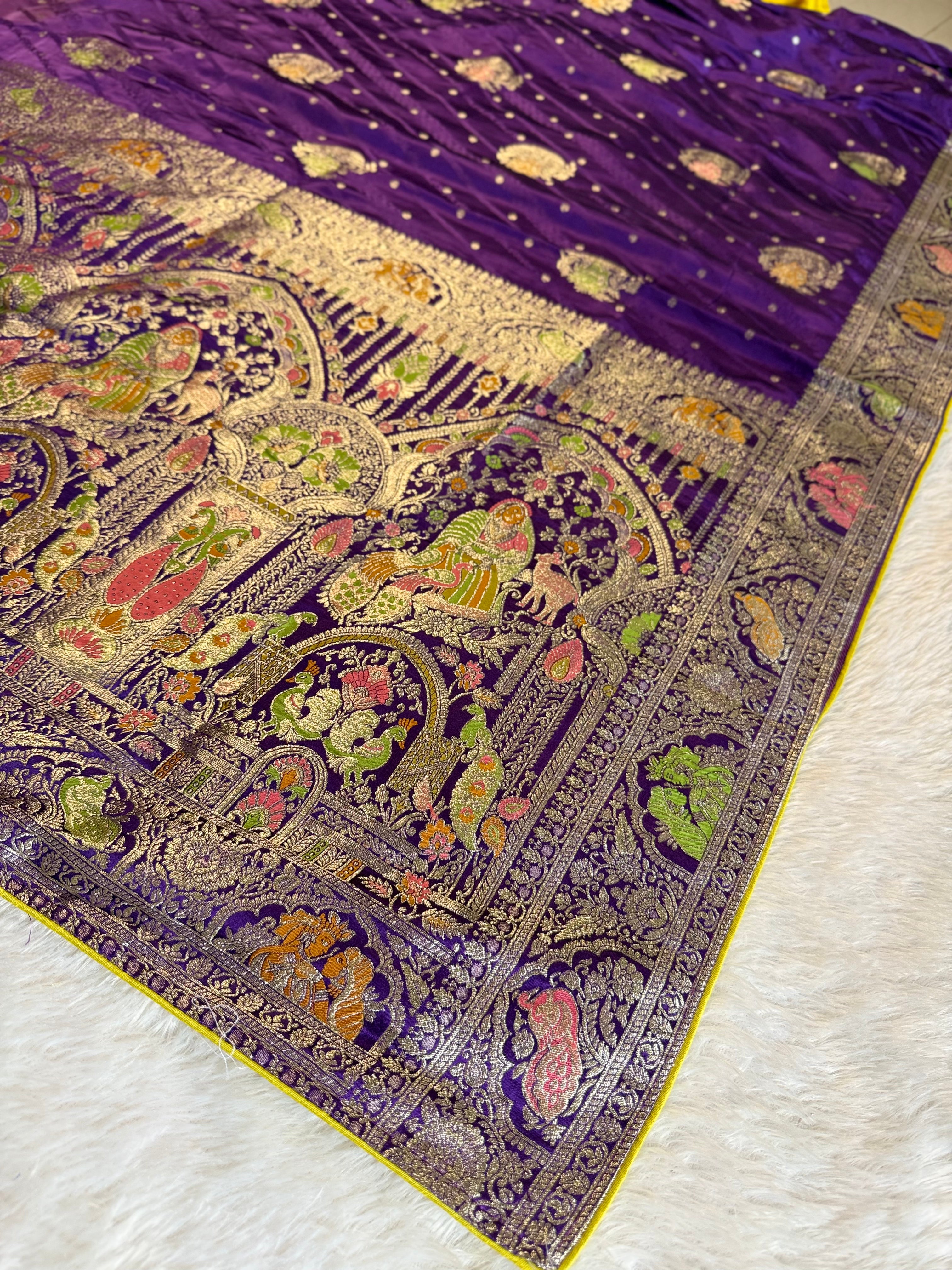 Ethnic Queen Designer Plum Purple Saree with Rich Pallu and Classic Cultural Grace