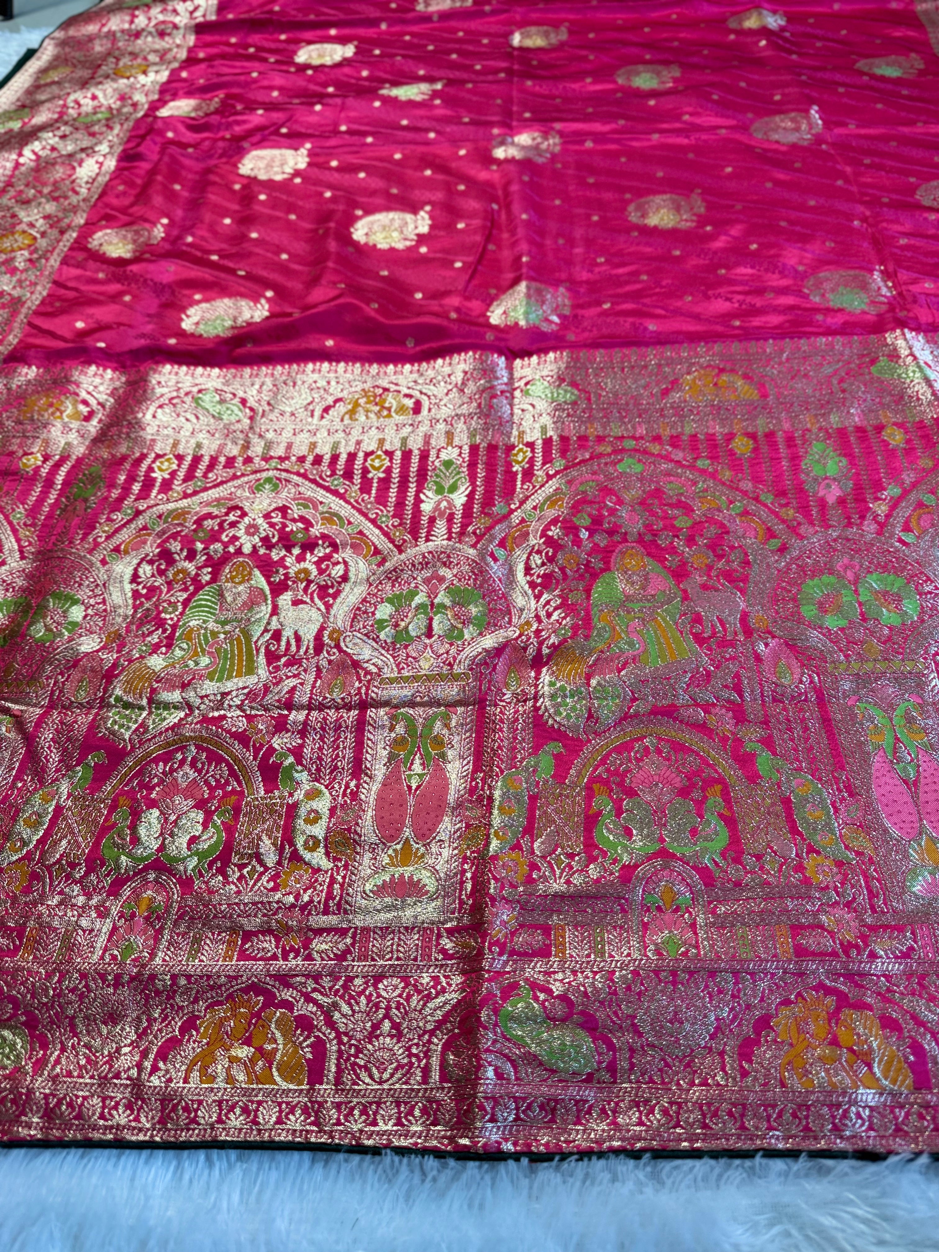 Ethnic Queen Designer  Light Pink Saree with Rich Pallu and Classic Cultural Grace