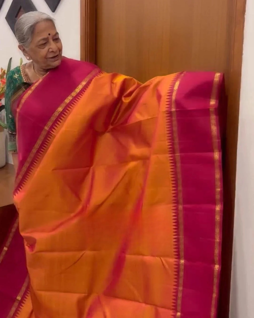 Param Vintage Weave Saree