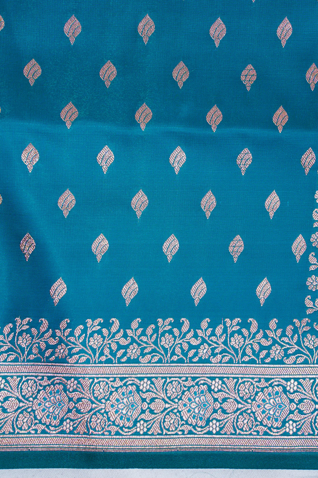 Sea Green Banarasi Upada Satin Silk Saree