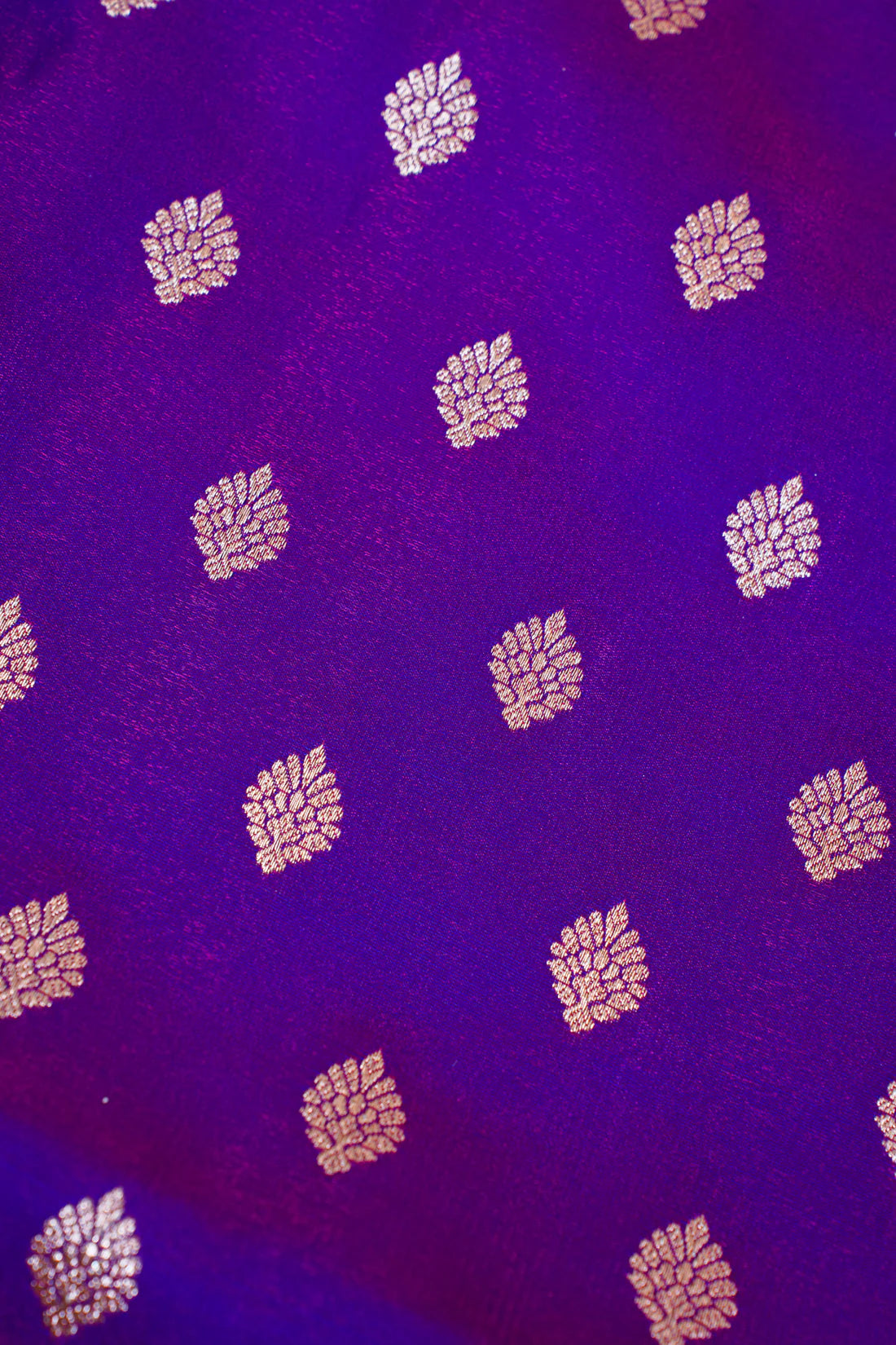 Royal Violet Banarasi Upada Satin Silk Saree
