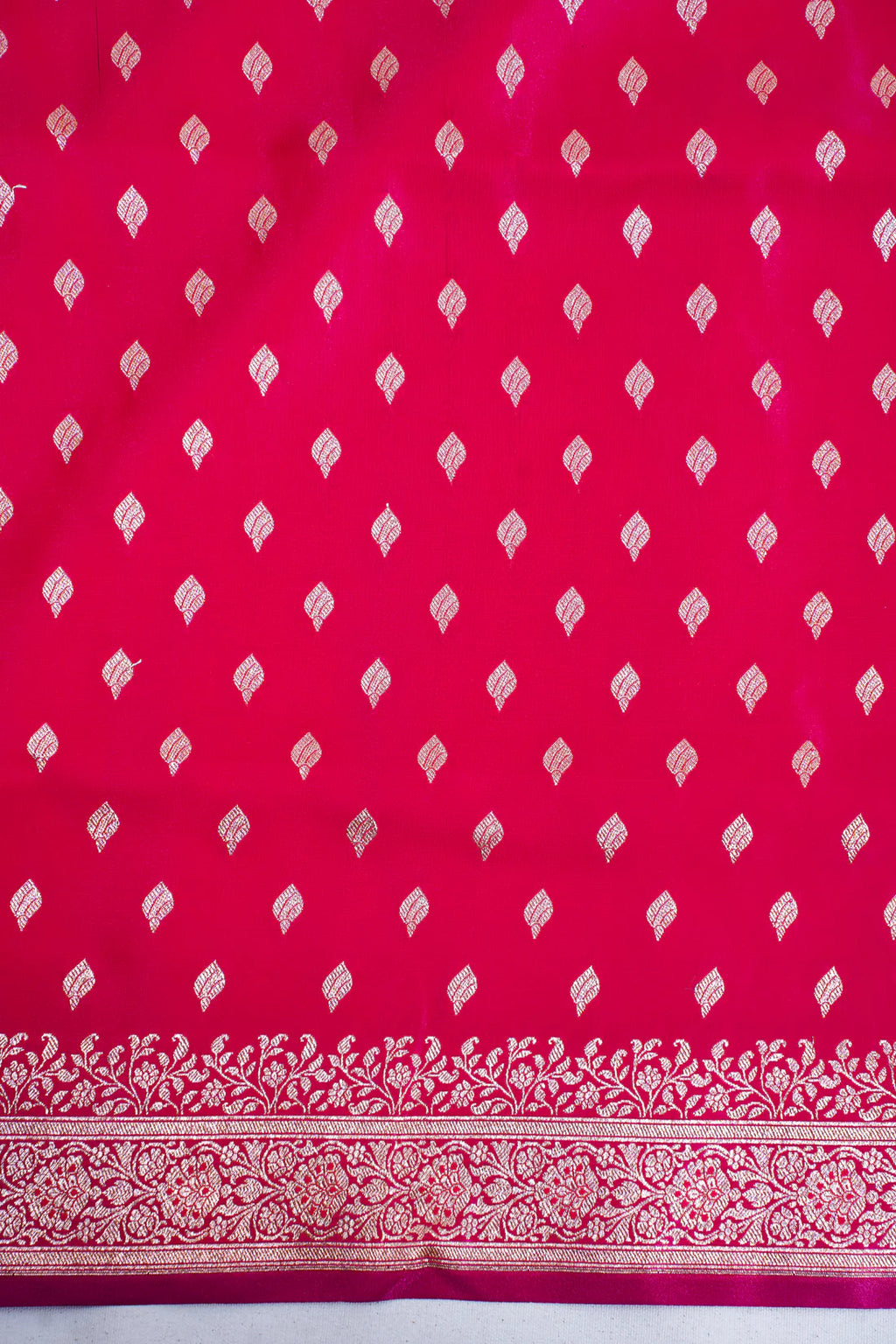 Rani Pink Upada Satin Silk Saree