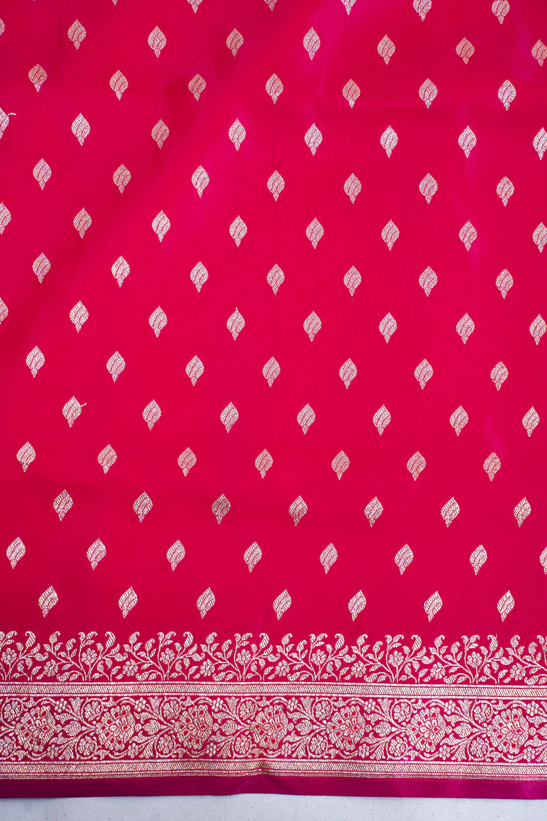 Rani Pink Upada Satin Silk Saree