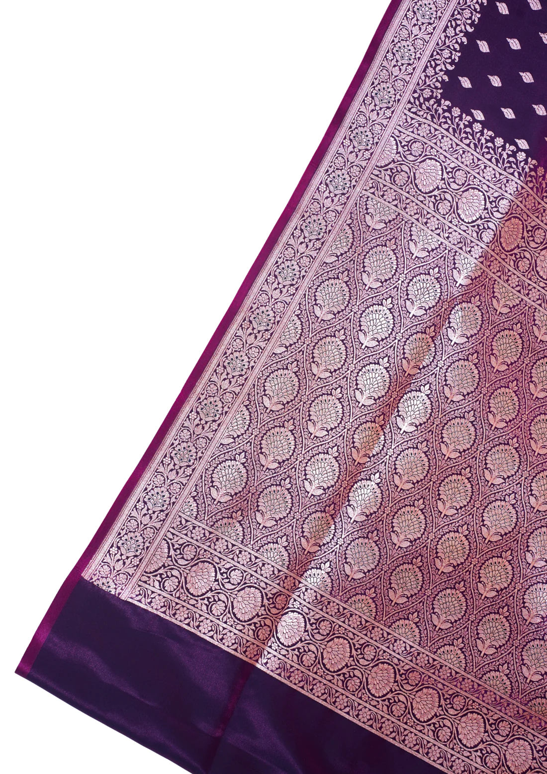 Royal Purple Upada Satin Silk Saree