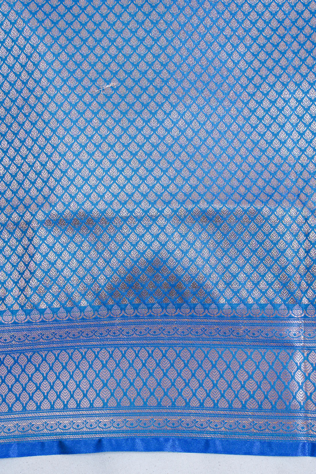 Ocean Blue Banarasi Upada Satin Silk Buti Saree