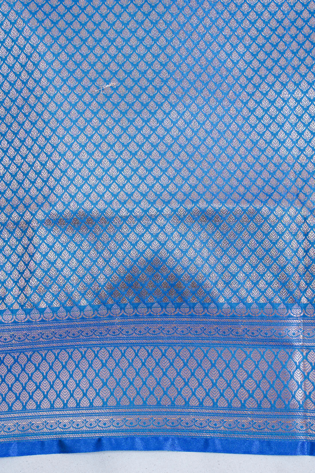 Ocean Blue Banarasi Upada Satin Silk Buti Saree