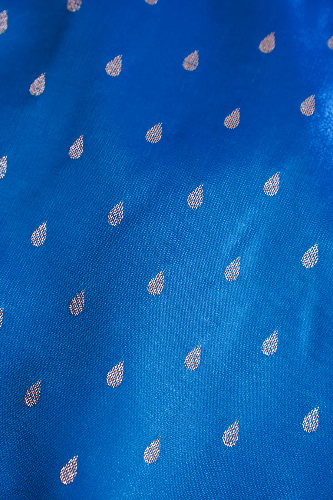 Royal Blue Banarasi Upada Satin Silk Buti Saree