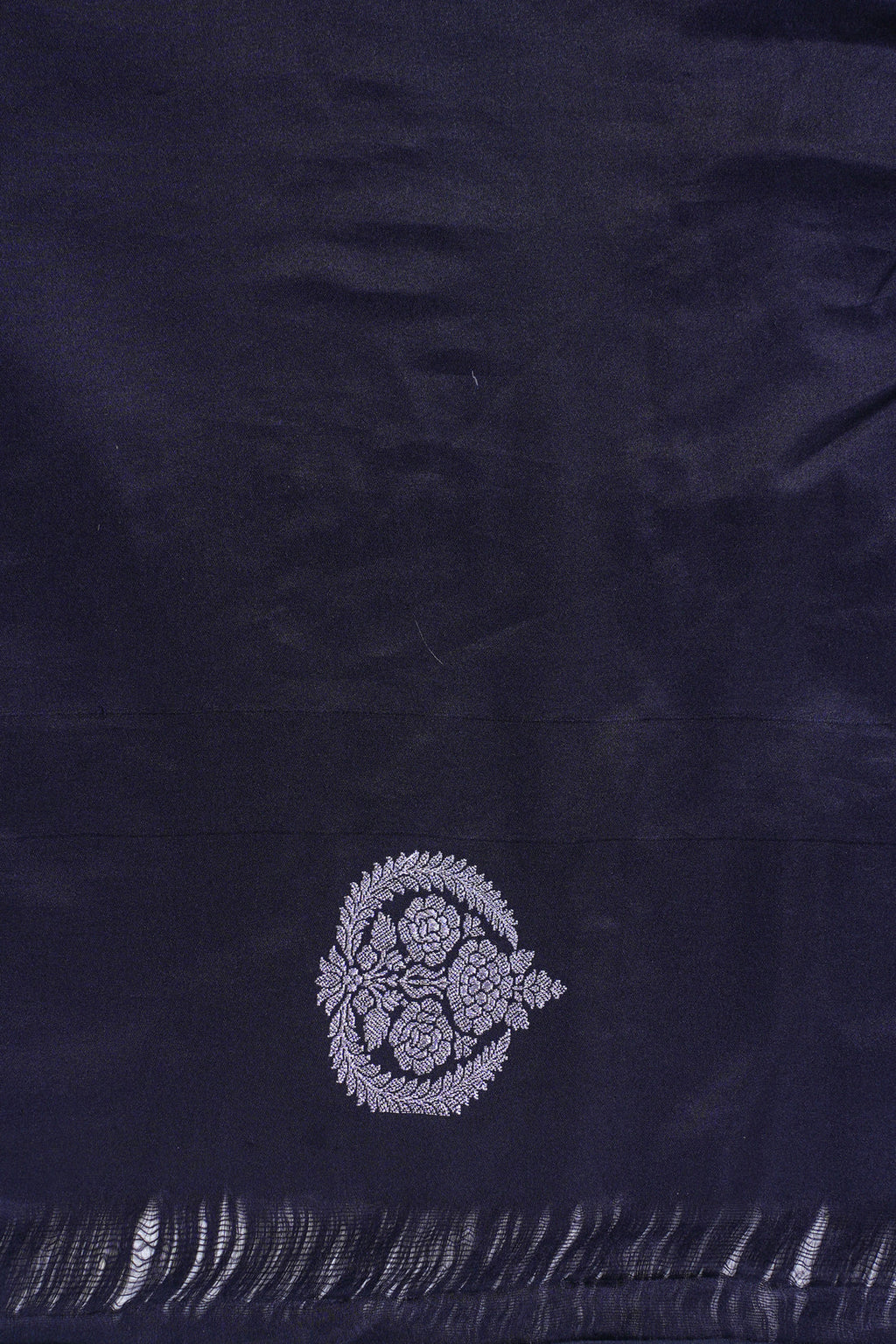 Midnight Blue Banarasi Mashru Katan silk saree