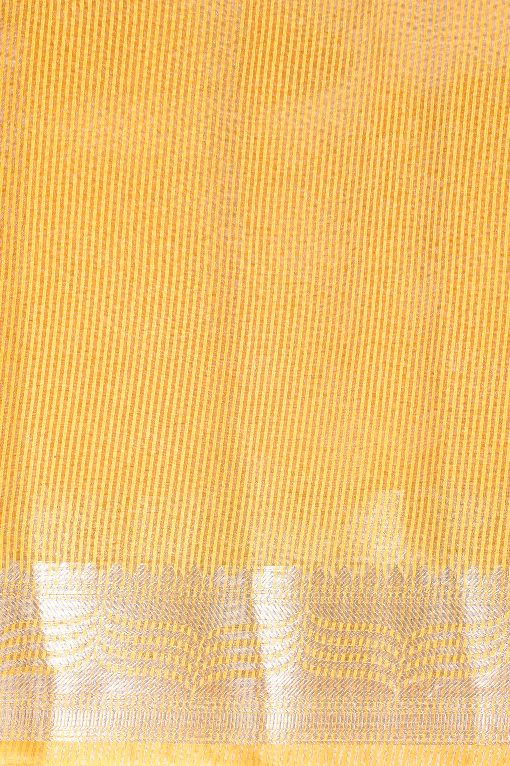 Golden Yellow Tissue Silk Saree with Chikankari Embroidery