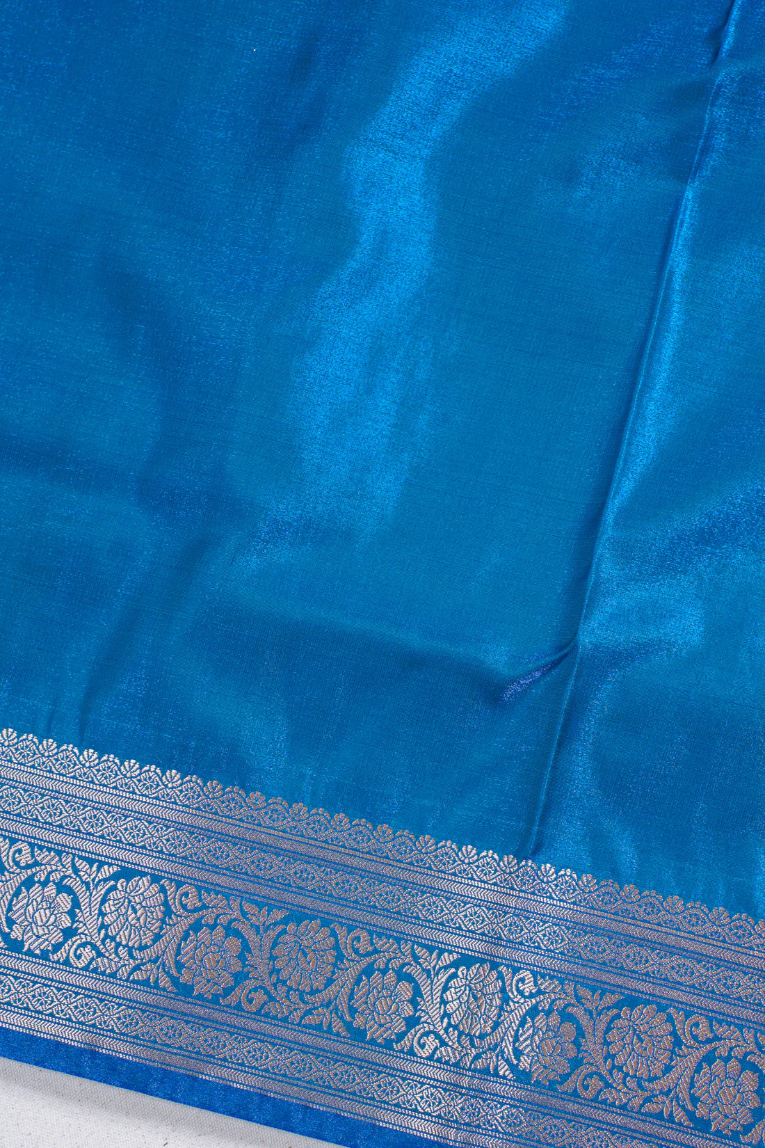 Radiant Red Banarasi Satin Silk Saree with Zari Embroidery Buti Work